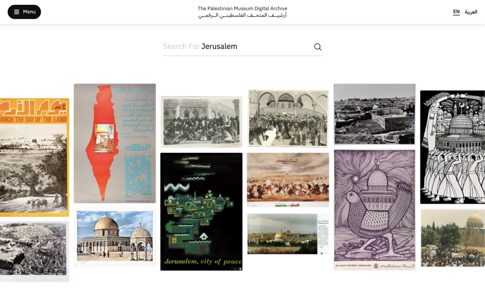 preview of The Palestinian Museum Digital Archive project